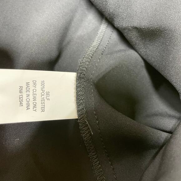 Amanda Uprichard NWT Genesee Black Mini Dress Size S Gold Buttons Slit Sleeve - Picture 5 of 9